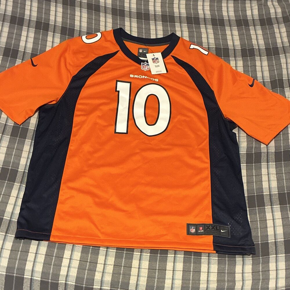NWT Denver Broncos Men's Jersey NFL Jerry Jeudy, Size XL, Orange, #10